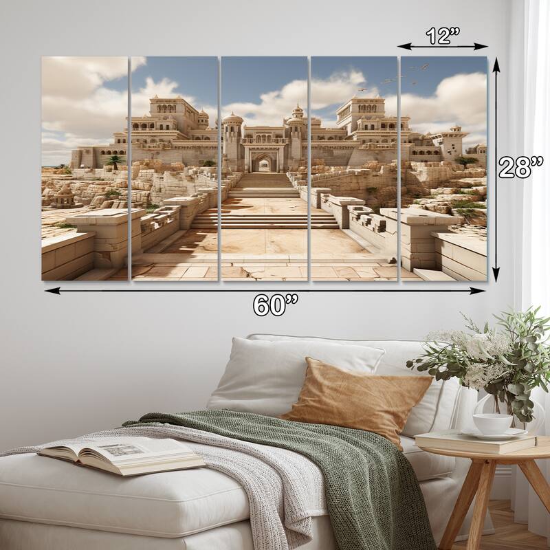 Designart "Hebrew Hebrew Architecture" Architecture Multipanel Canvas